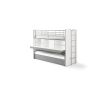 Lit mezzanine Dany blanc et gris H 161 cm