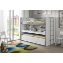 Lit mezzanine Dany blanc H 161 cm