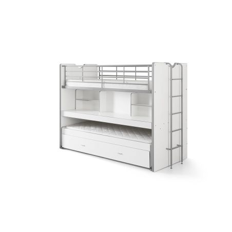 Lit mezzanine Dany blanc H 161 cm