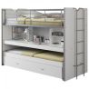 Lit mezzanine Dany blanc H 161 cm