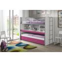 Lit mezzanine Dany blanc et fuchsia H 161 cm