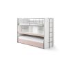 Lit mezzanine Dany blanc et rose H 161 cm
