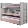Lit mezzanine Dany blanc et rose H 161 cm