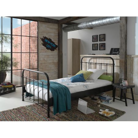 Lit enfant Chicago 120x200 cm noir