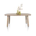 Pavarotti, table 180 x 108 cm - 4 pieds métal avec accents bois - Hendes and Hazel