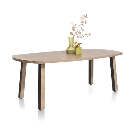 Pavarotti, table 210 x 108 cm - 4 pieds métal avec accents bois - Henders and Hazel