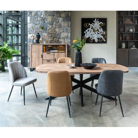Pavarotti, table 210 x 108 cm - pied central métal - Henders and Hazel