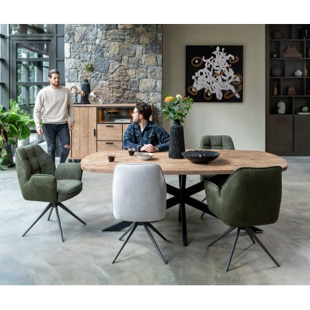 Pavarotti, table 210 x 108 cm - pied central métal - Henders and Hazel