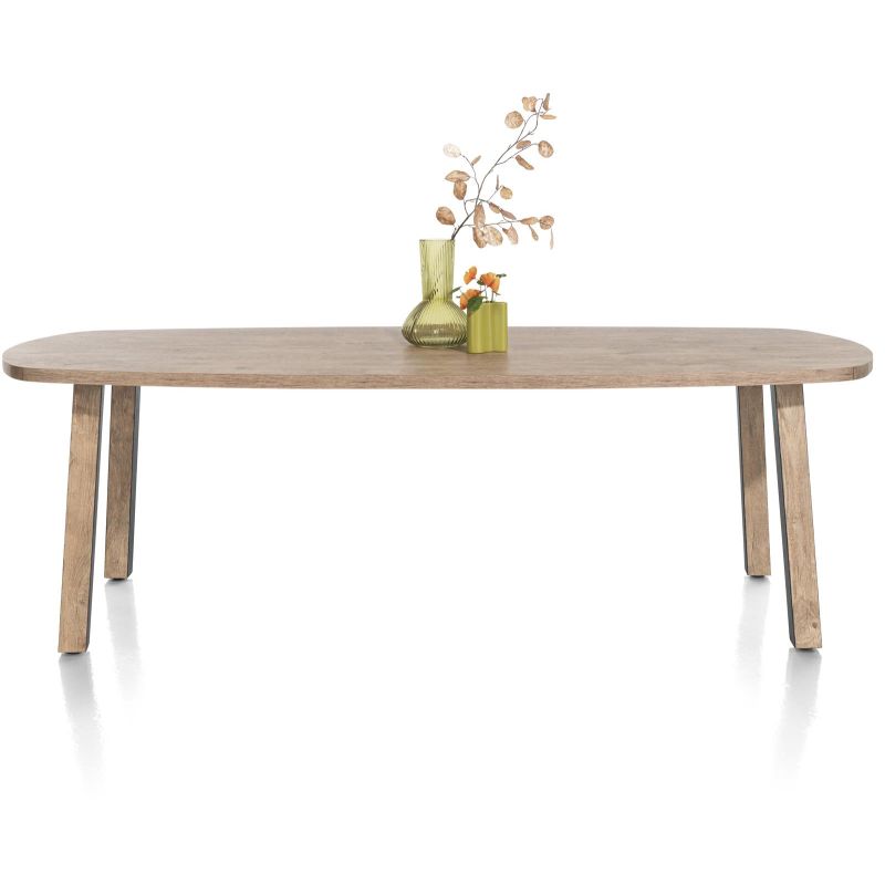 Pavarotti, table 240 x 108 cm - 4 pieds métal avec accents bois - Henders and Hazel
