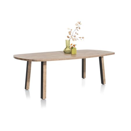 Pavarotti, table 240 x 108 cm - 4 pieds métal avec accents bois - Henders and Hazel