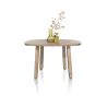 Pavarotti, table 130 x 110 cm - oval - 4 pieds métal avec accents bois - Hendes and Hazel