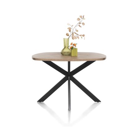 Pavarotti, table 130 x 110 cm - oval - pied central en métal - Henders and Hazel