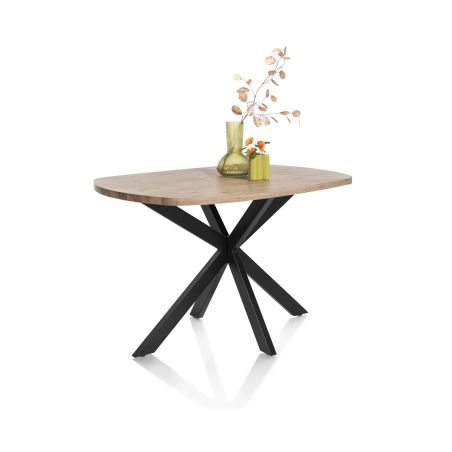Pavarotti, table 130 x 110 cm - oval - pied central en métal - Henders and Hazel