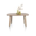 Pavarotti, table 150 x 120 cm - oval - 4 pieds métal avec accents bois - Henders and Hazel