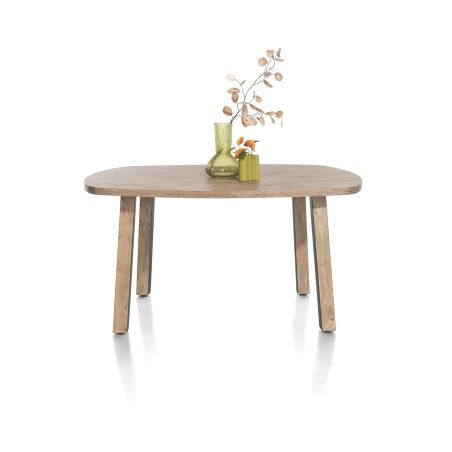 Pavarotti, table 150 x 120 cm - oval - 4 pieds métal avec accents bois - Henders and Hazel