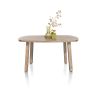 Pavarotti, table 150 x 120 cm - oval - 4 pieds métal avec accents bois - Henders and Hazel
