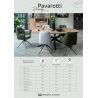Pavarotti, table 150 x 120 cm - oval - piend central en métal - Henders and Hazel