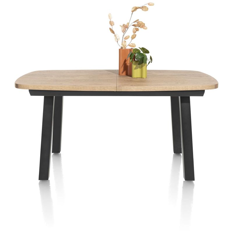 Pavarotti, table à rallonge 160 (+ 50) x 110 cm - 4 pieds métal - Henders and Hazel