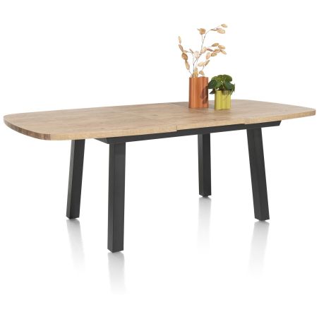 Pavarotti, table à rallonge 160 (+ 50) x 110 cm - 4 pieds métal - Henders and Hazel