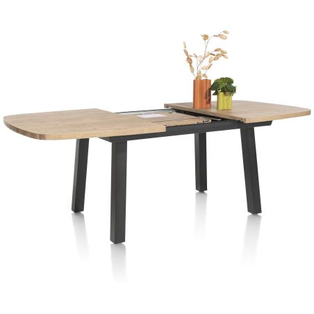 Pavarotti, table à rallonge 160 (+ 50) x 110 cm - 4 pieds métal - Henders and Hazel