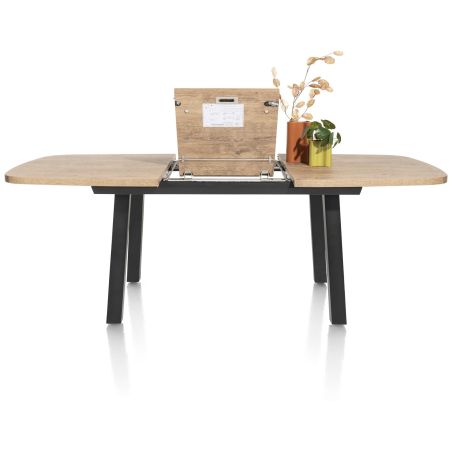 Pavarotti, table à rallonge 160 (+ 50) x 110 cm - 4 pieds métal - Henders and Hazel