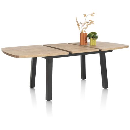 Pavarotti, table à rallonge 160 (+ 50) x 110 cm - 4 pieds métal - Henders and Hazel