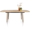 Pavarotti, table à rallonge 160 (+ 50) x 110 cm - 4 pieds métal avec accents bois - Henders and Hazel