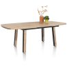 Pavarotti, table à rallonge 160 (+ 50) x 110 cm - 4 pieds métal avec accents bois - Henders and Hazel