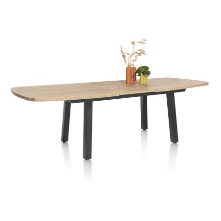 Pavarotti, table à rallonge 190 (+ 60) x 110 cm - 4 pieds métal - Henders and Hazel