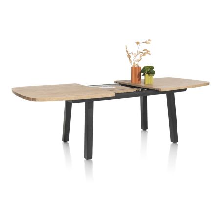 Pavarotti, table à rallonge 190 (+ 60) x 110 cm - 4 pieds métal - Henders and Hazel