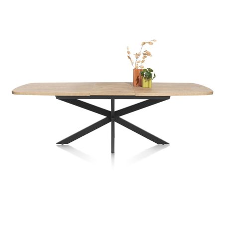 Pavarotti, table à rallonge 190 (+ 60) x 110 cm - pied central métal - Henders and Hazel