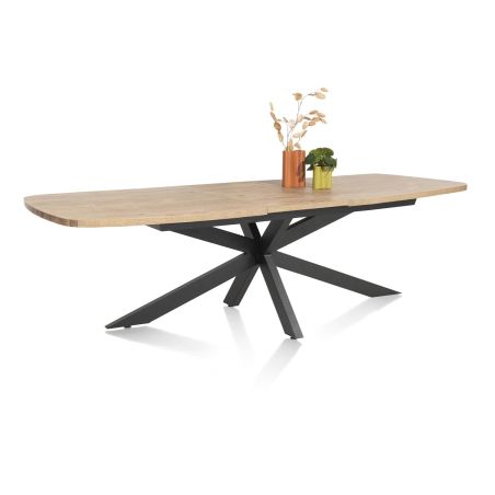 Pavarotti, table à rallonge 190 (+ 60) x 110 cm - pied central métal - Henders and Hazel