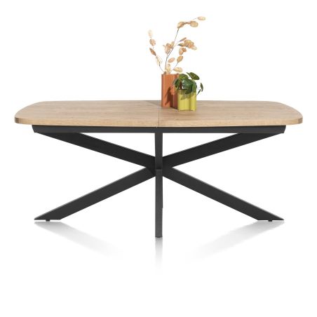 Pavarotti, table à rallonge 190 (+ 60) x 110 cm - pied central métal - Henders and Hazel