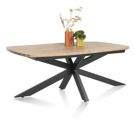 Pavarotti, table à rallonge 190 (+ 60) x 110 cm - pied central métal - Henders and Hazel