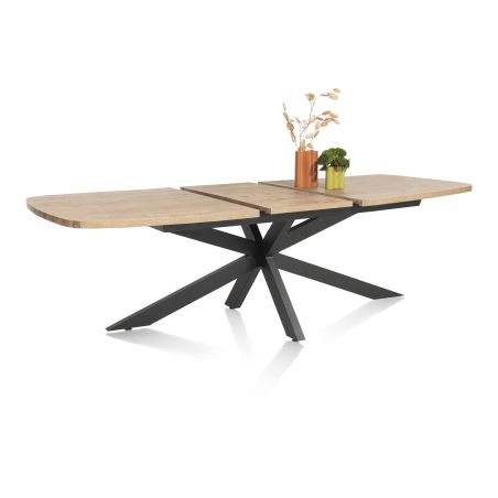 Pavarotti, table à rallonge 190 (+ 60) x 110 cm - pied central métal - Henders and Hazel