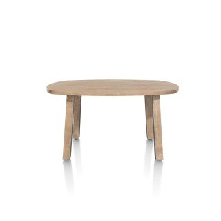 Pavarotti, table de bar 150 x 120 cm (hauteur: 92 cm) - 4 pieds métal avec accents bois - Henders and Hazel