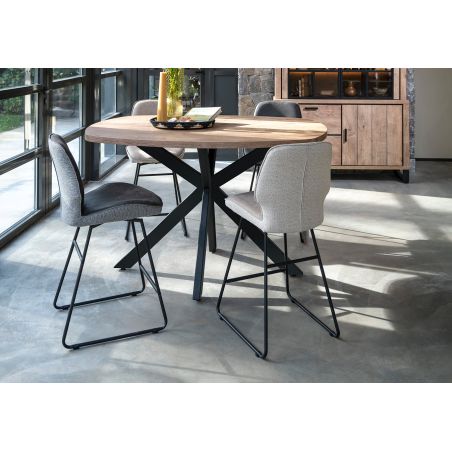 Pavarotti, table de bar 150 x 120 cm (hauteur: 92 cm) - pied central métal - Henders and Hazel
