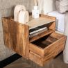 copy ofChevet suspendu NERON en bois de manguier avec 1 tiroir