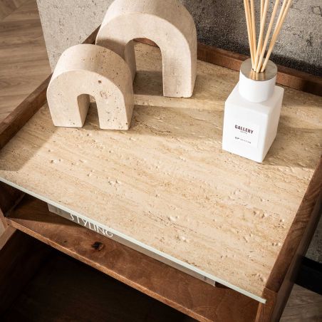 copy ofChevet suspendu NERON en bois de manguier avec 1 tiroir