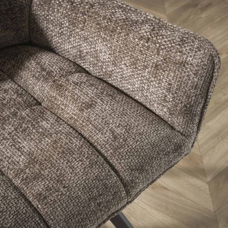 Fauteuil pivotant CORK en tissu rich - proposé en 3 coloris