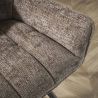 Fauteuil pivotant CORK en tissu rich - proposé en 3 coloris