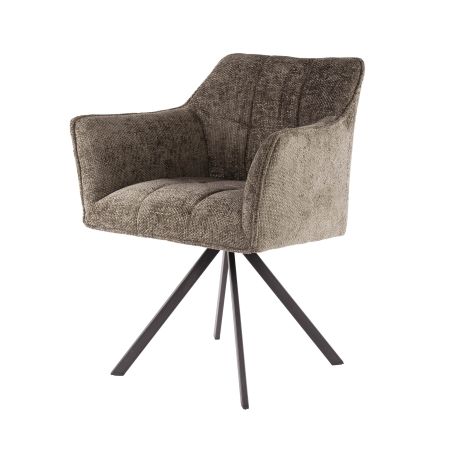 Fauteuil pivotant CORK en tissu rich - proposé en 3 coloris