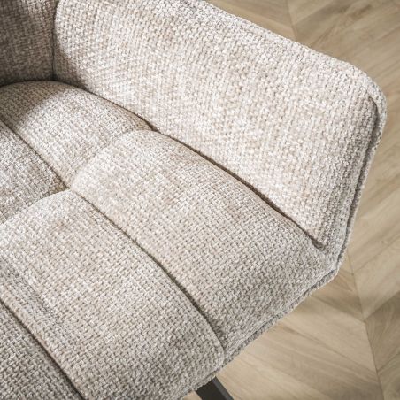 Fauteuil pivotant CORK en tissu rich - proposé en 3 coloris