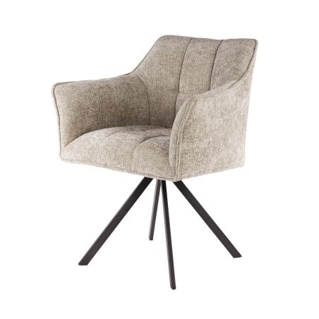 Fauteuil pivotant CORK en tissu rich - proposé en 3 coloris