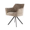 Fauteuil pivotant CORK en tissu rich - proposé en 3 coloris