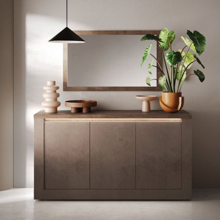 Buffet 3 portes CRONOS BRONZE MERCURE avec LED inclus