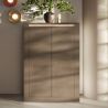 Buffet haut 2 portes CRONOS BRONZE MERCURE avec LED inclus