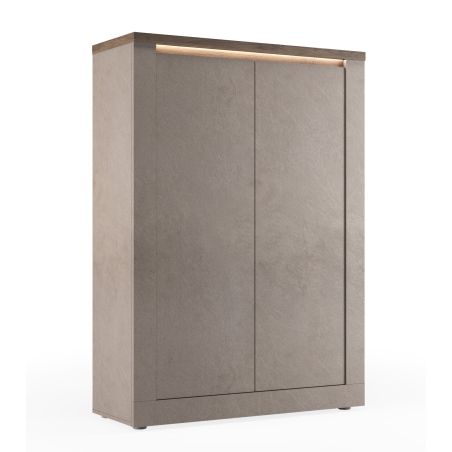 Buffet haut 2 portes CRONOS BRONZE MERCURE avec LED inclus