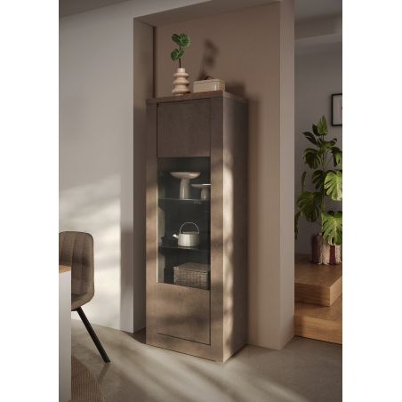 Vitrine 1 porte CRONOS BRONZE MERCURE