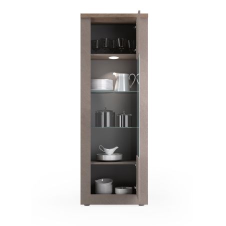 Vitrine 1 porte CRONOS BRONZE MERCURE